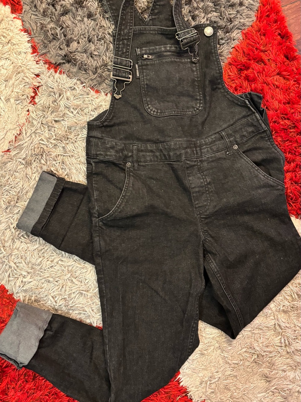 Harley Davidson Black Denim Overalls - Classic Bib Jumpsuit